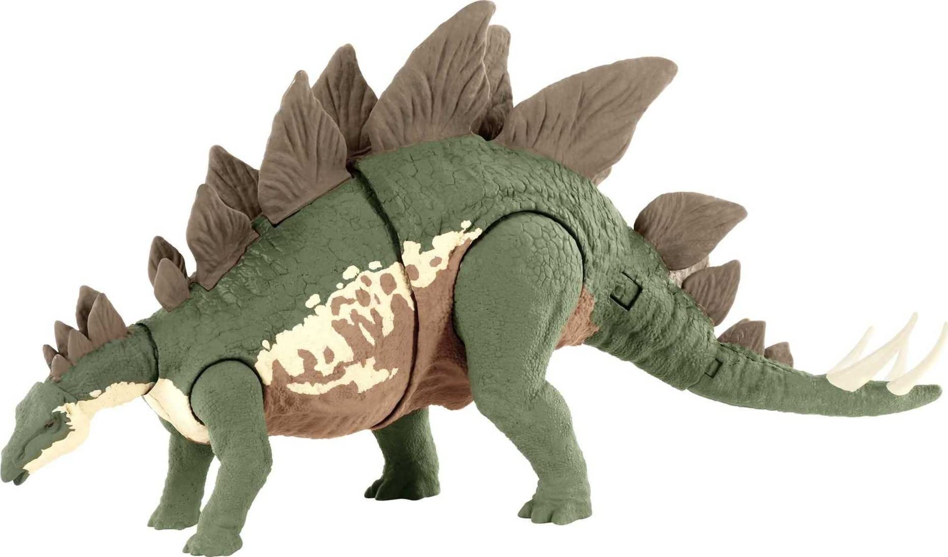 Jurassic World Toys Jurassic World camp cretaceous Mega Destroyers Stegosaurus Dinosaur Action Figure, Toy gift with Movable Joints, Attack and Brea