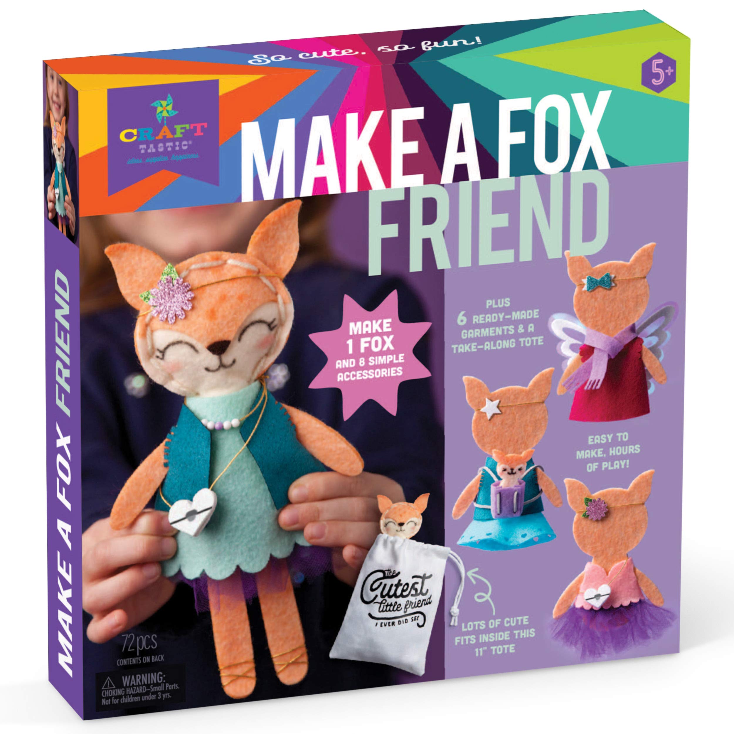 craft-tastic - Make a Bunny Friend craft Kit - Learn to Make 1 Easy-to-Sew Stuffie with clothes & Accessories
