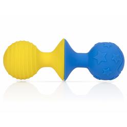 Nuby Silly Rattle Ball Interactive Suction Toys, 2 Piece, BlueYellow