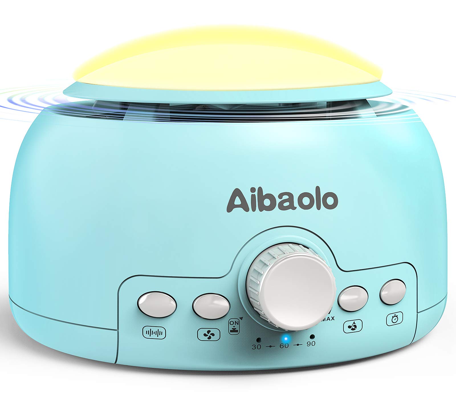 Aibaolo White Noise Machine, Sleep Sound Machine for Baby Kids Adults, 24 Natural Sounds Therapy, Night Light, Timer&Memory Func
