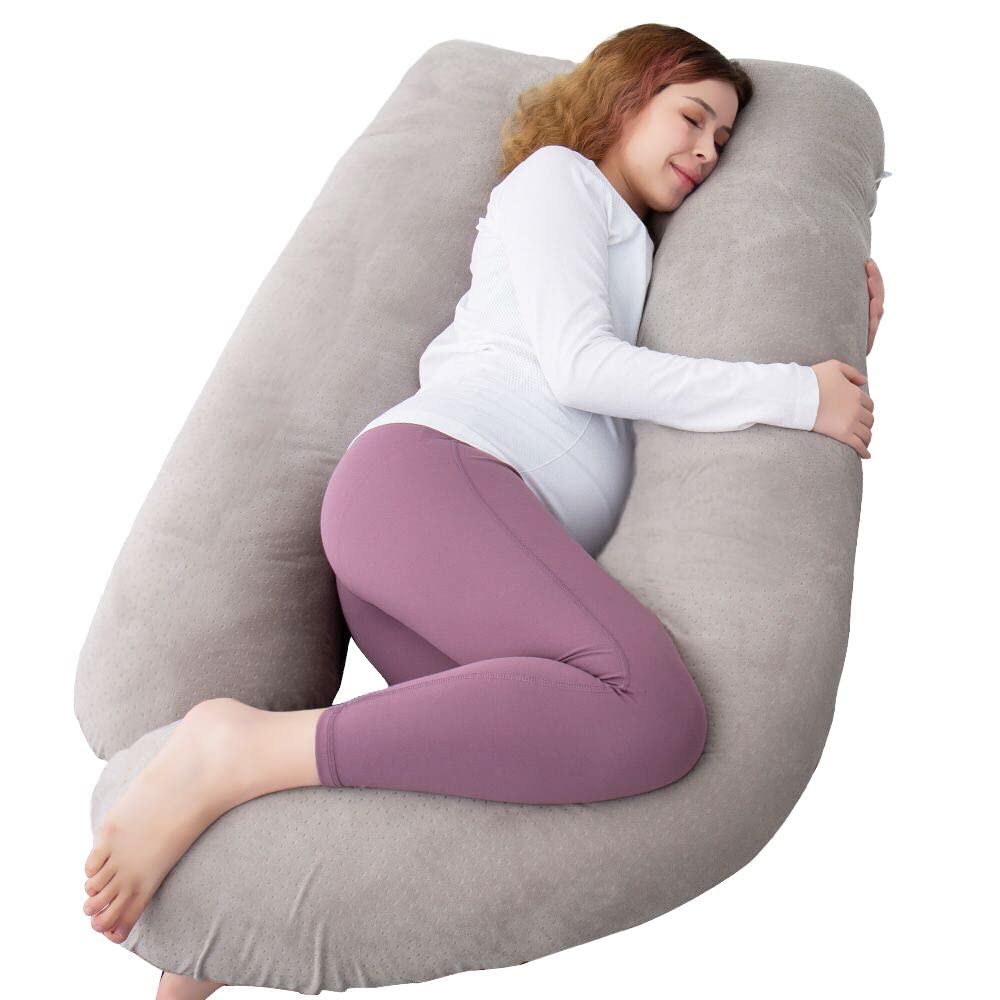 AMcATON 60 Inch Pregnancy Pillows for Sleeping, Extra Large U Shaped Body Pillow, Pregnancy Pillow, Maternity Pillow for Pregnan