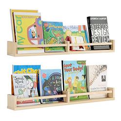 napeollor Nursery Bookshelves,32Inch, Floating Nursery Shelves - Set of 2 -Book Shelf Organizer for Baby Nursery Room Decor, Wall Shelves