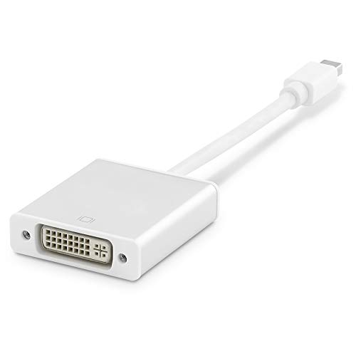 Cmple Mini DVI to DVI Converter, Mini-DVI Male to DVI Female Video Cable Adapter (White) - 6 inches