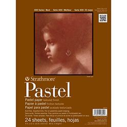 Strathmore 400 Series Pastel Pad, Assorted Colors, 9"x12" Glue Bound, 24 Sheets
