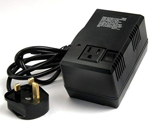 VCT VTM-150UK - Deluxe 220V/240V Step Down Travel Voltage Converter To Use USA Products in UK - Good For Laptops & Chargers etc.