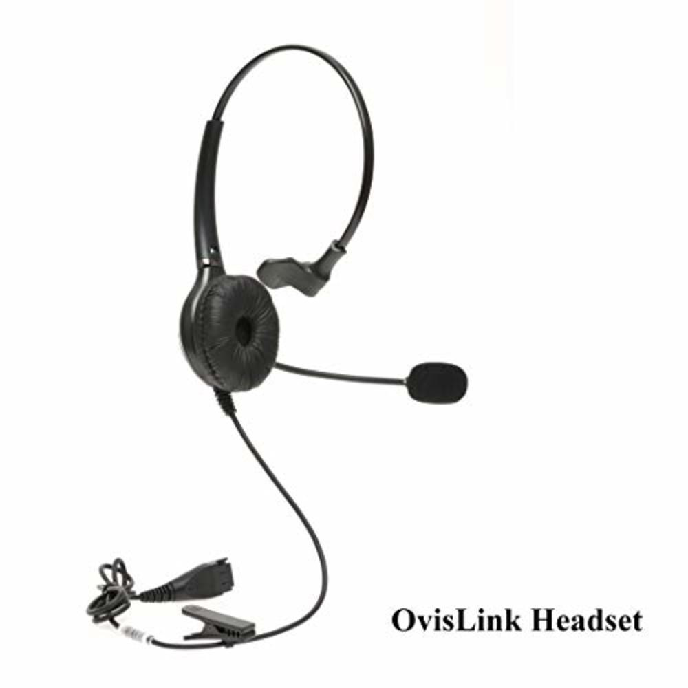Ovislink Call Center Headset Compatible with Cisco Phones | Noise Canceling, Natural Sounding Voices | Flexible Rotatable Microphone | In