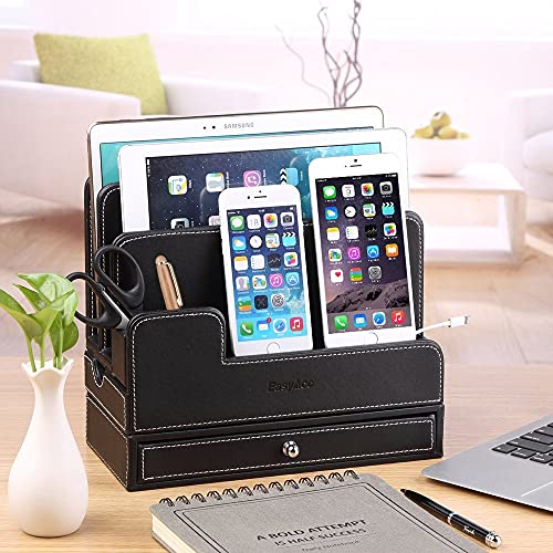 EasyAcc Charging Stations Desk Stand Organizer for Multiple Devices, Compatible with Anker USB Wall Charger 6 Port, Upgrade Electronics
