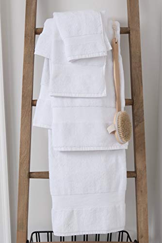 COTTON CRAFT Hotel Luxury Spa Bath Sheet, 2 Piece Oversized Cotton Towel Set, White, 40 inch x 80 inch