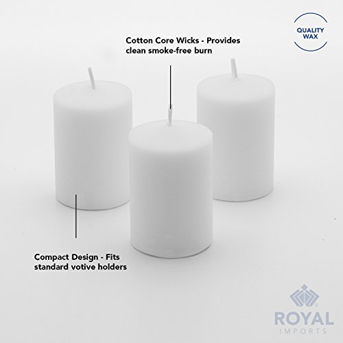 Royal Imports Votive Candle, Unscented White Wax, Box of 72, for Wedding, Birthday, Holiday & Home Decoration (10 Hour)