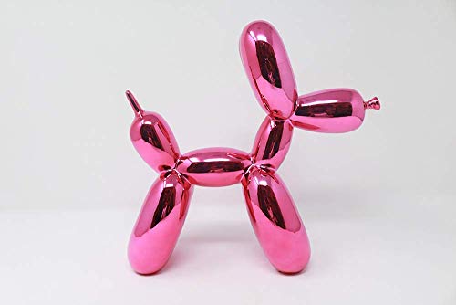 GTP | Green Tree Products | Balloon Dog - Large - Dog Sculpture | 10"H x 9.5"L x 3"W inches (Pink)