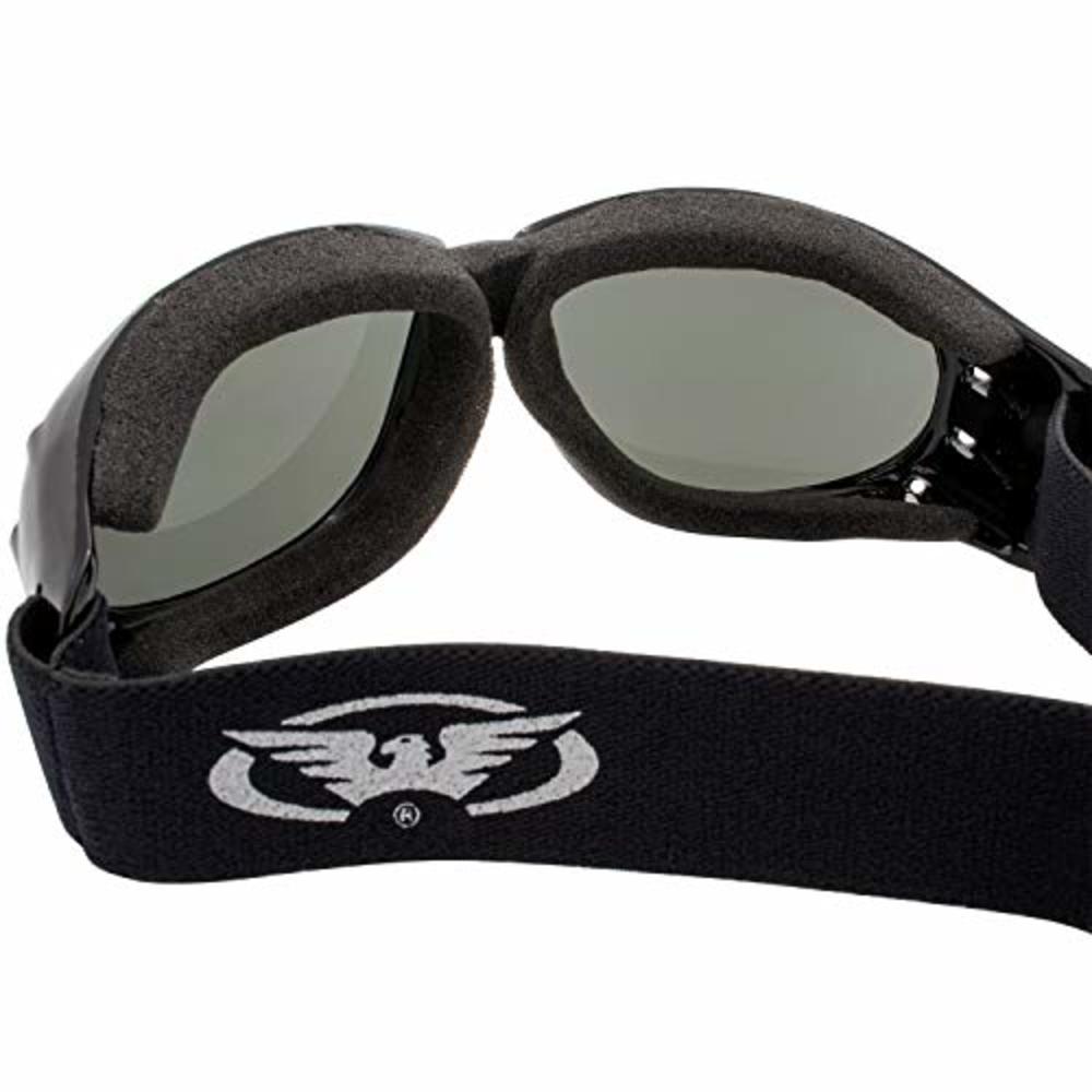 GV Global Vision Eliminator Motorcycle Goggles (Black Frame/Clear-Smoke Lens)