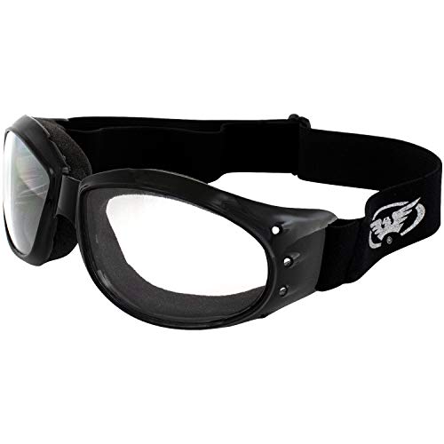 GV Global Vision Eliminator Motorcycle Goggles (Black Frame/Clear-Smoke Lens)