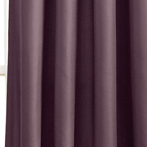 Lush Decor White Prima Window Curtains Panel Set for Living, Dining Room, Bedroom (Pair), 54 x 84-inch, 84 in x 54 in, Gray/Purp
