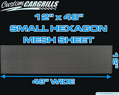 customcargrills llc CCG 12"x48" Small Hexagon Grill Mesh Sheet - Silver