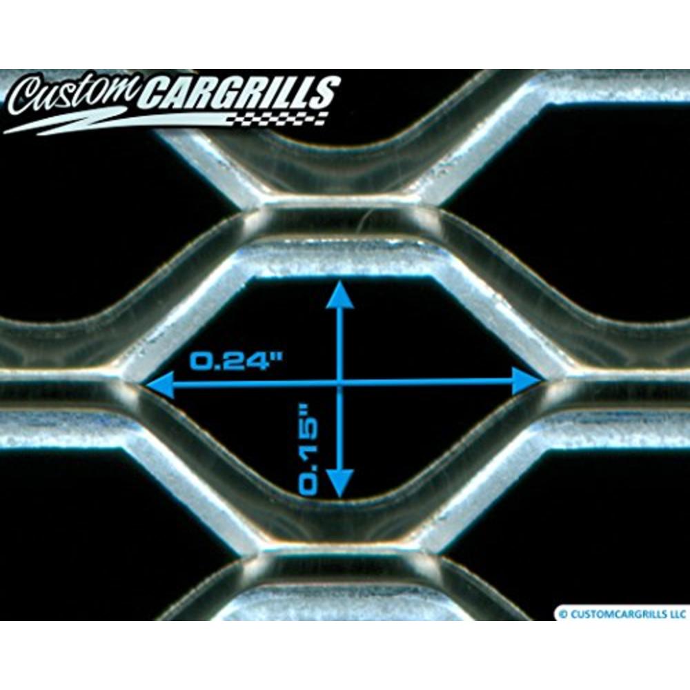 customcargrills llc CCG 12"x48" Small Hexagon Grill Mesh Sheet - Silver