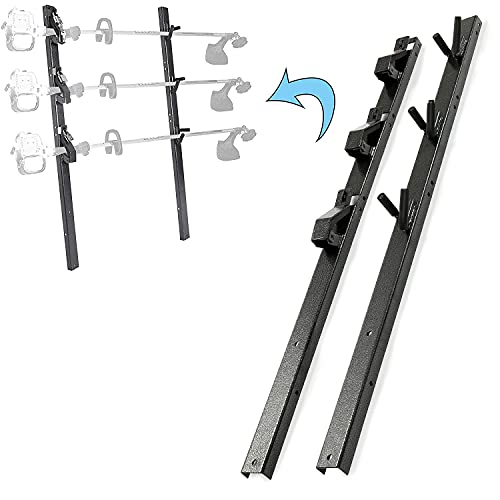 ECOTRIC 3-Place Trimmer Rack Holder Carrier Mount On Pickup/Trailer w/Lock 1 Pair