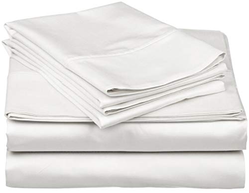 Thread Spread Pure Egyptian King Size Cotton Bed Sheets Set (King, 1000 Thread Count) White Bedding and Pillow Cases (4 Pc) ? Egyptian Cotton