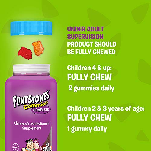Flintstones Vitamins Flintstones Gummies Kids Vitamins, Gummy Multivitamin for Kids and Toddlers with Vitamins A, B6, B12, C, E, Zinc & more, 180ct