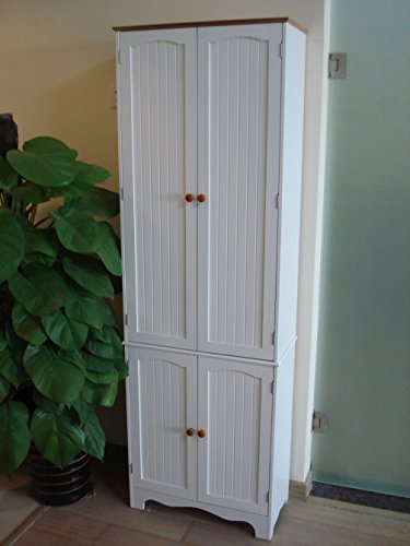 Homecharm-Intl 23.8x11.8X 72.2-Inch Storage Cabinet,White (HC-004)