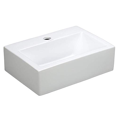 Elanti Collection EC9859 Sink, Rectangular (16.8 x 12 x 5.1 Inches), White