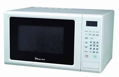 Magic Chef Cu. Ft Countertop Oven with Push-Button Door in White MCM1110W 1.1 cu.ft. 1000W Microwave