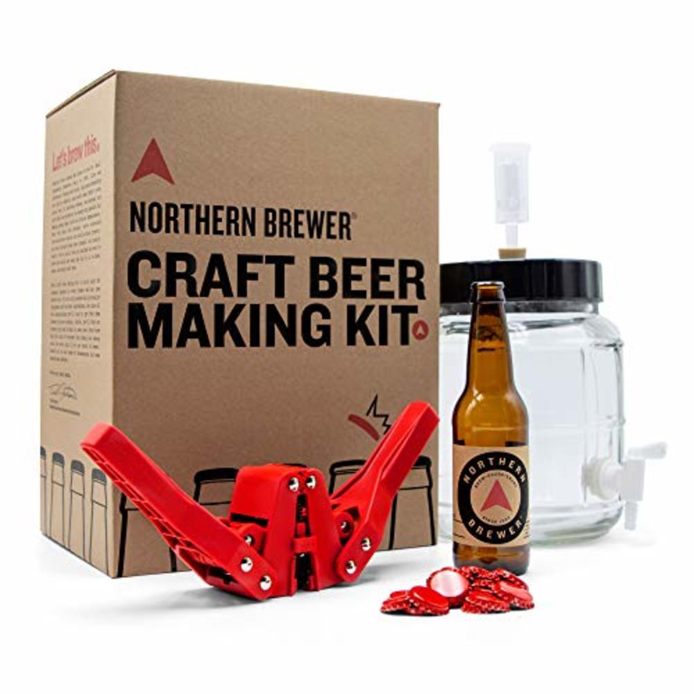 Northern Brewer - Siphonless 1 Gallon Craft Beer Making Starter Kit, Equipment and Beer Recipe Kit (Irish Red Ale)