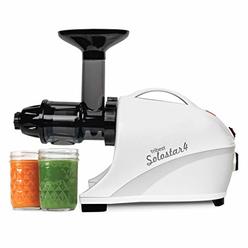 Tribest SS-4200-B Solostar Single Auger Masticating Juicer, White