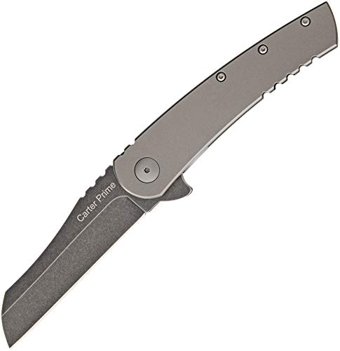 Ontario Knife Compan Ontario Knife OKC Carter Prime Titanium Flipper Knife, 8", Gray/Silver
