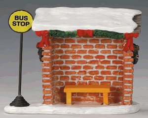 Lemax Christmas Village Collection Bus Stop Figurine #44228