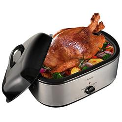 Sunvivi Electric Roaster Oven with Self-Basting Lid, 18-Quart Turkey Roaster Oven with Removable Insert Pot, Full-range Temperat