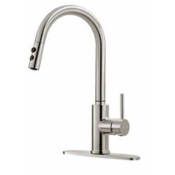 RULIA Kitchen Faucet, Kitchen Sink Faucet, Sink Faucet, Pull-down Kitchen Faucets, Bar Kitchen Faucet, Brushed Nickel, Stainless