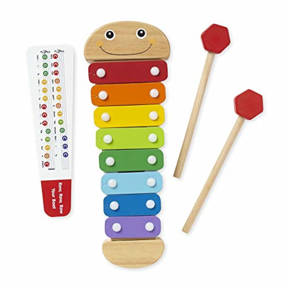 Melissa & Doug Caterpillar Xylophone Musical Toy With Wooden Mallets 15.25" x 6.5" x 1.5"