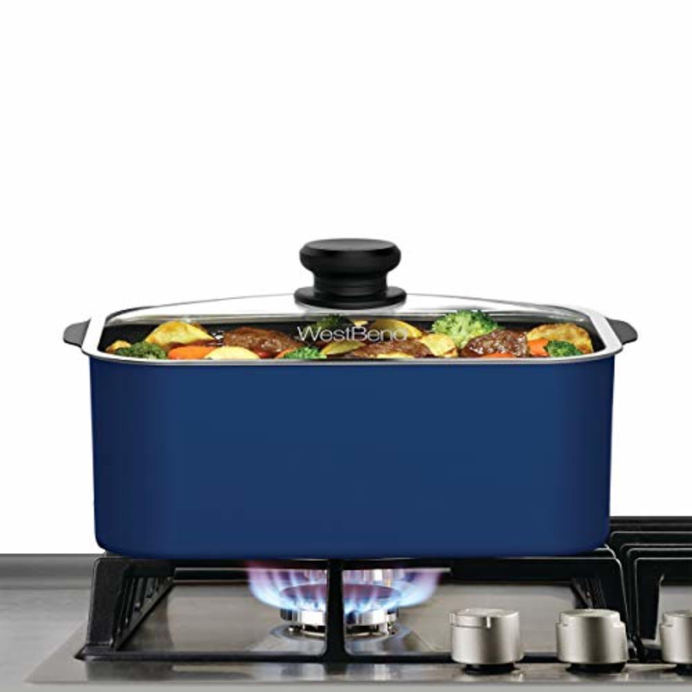 West Bend 87906B Versatility Slow Cooker Large Capacity Non-stick Dishwasher Safe Variable Temperature Control Includes Travel L