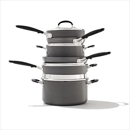 OXO Good Grips Nonstick Black Cookware Pots and Pans Set, 10 Piece