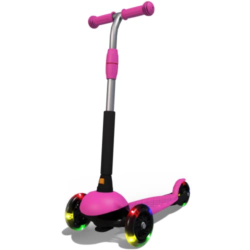 Voyage Sports Scooter for Kids, Light Up Wheels, Adjustable Height, Toddler Scooter for Kids Ages 3-5 Year Girl (Pink Scooter)