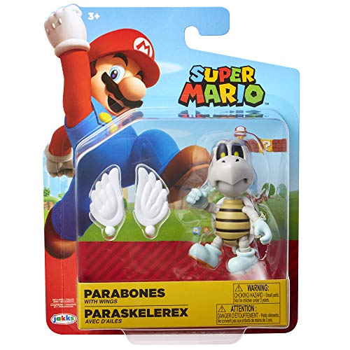 World of Nintendo Nintendo Super Mario Parabones 4” Articulated Figure with Wings