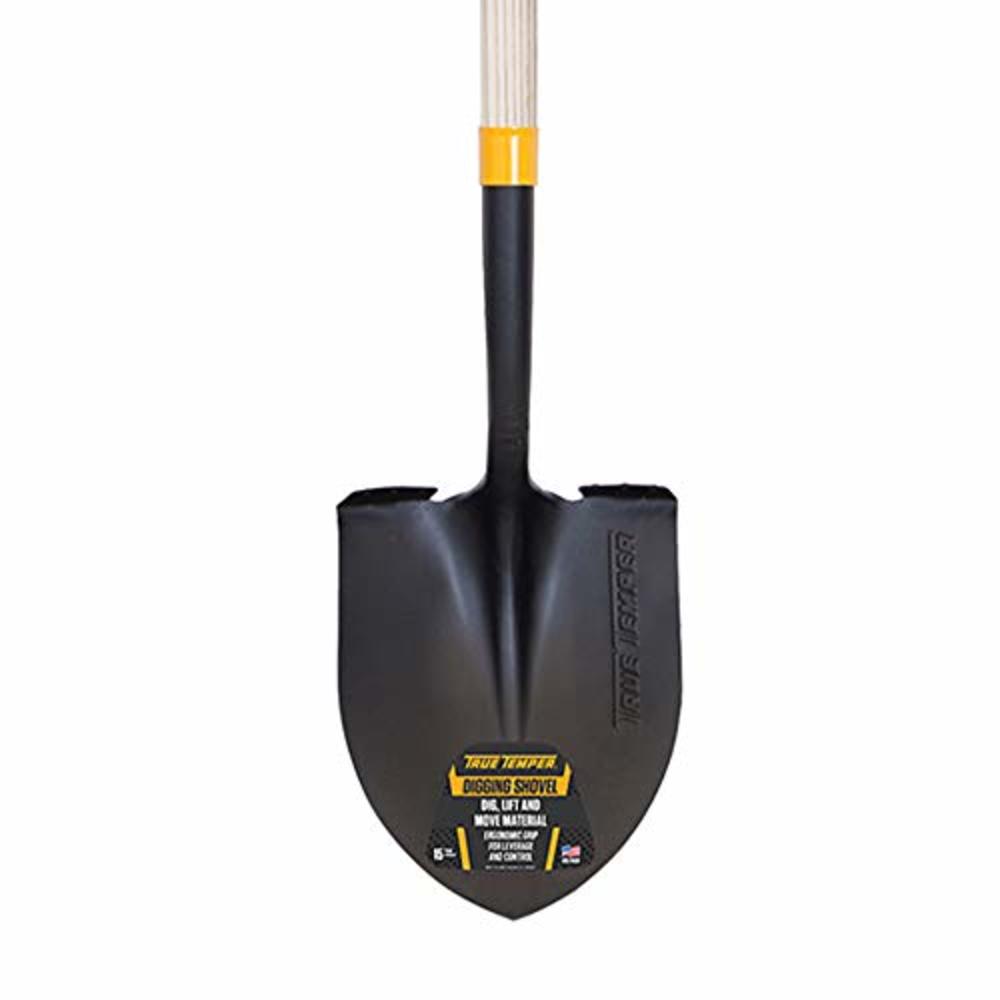 True Temper 2585900 D-Grip Digging Shovel with Hardwood Handle, 24 Inch