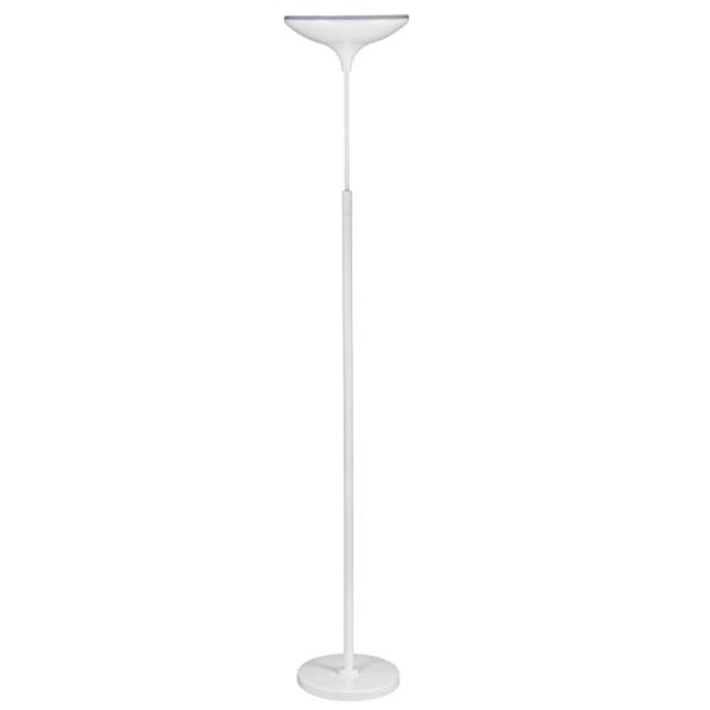 Globe Electric LED Floor Lamp Torchiere, Energy Star Certified, Dimmable, Super Bright, 43W, 3010 Lumens, Matte White Finish 127