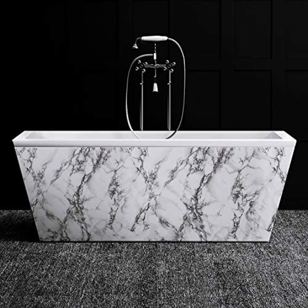 Livelynine Marble Wall Paper Kitchen Countertop Peel and Stick Wallpaper Marble Paper Self Adhesive Vinyl Roll for Bathroom Coun