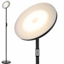 JOOFO Floor Lamp,30W/2400LM Sky LED Modern Torchiere 3 Color Temperatures Super Bright Floor Lamps-Tall Standing Pole Light with Remot