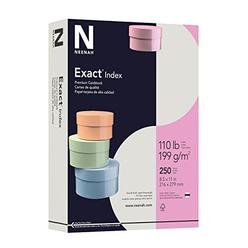 Neenah Wausau Exact Index Cardstock, 110 lb, 8.5 x 11 Inch, Pastel Gray, 250 Sheets (48598)