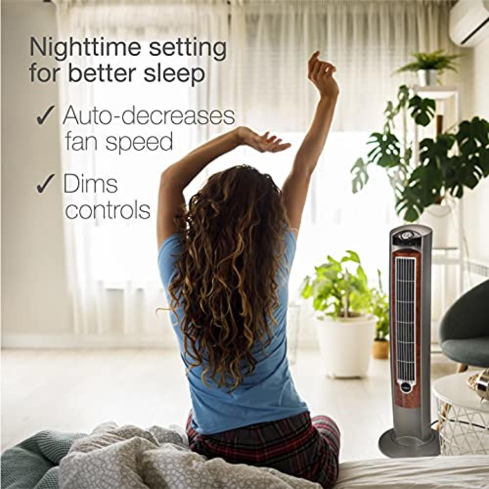 Lasko Products Lasko Portable Electric 42.5" Oscillating Tower Fan with Nighttime Setting, Timer and Remote Control for Indoor, Bedroom and Hom