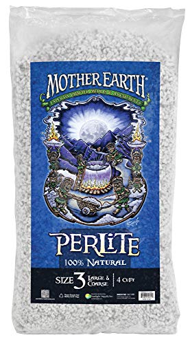Mother Earth Product Mother Earth Perlite #3, Covers 4 cu. ft., Large and Coarse, Average Size 1/2 inch, For Hydroponic Use, Neutral pH