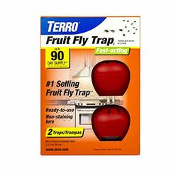 TERRO T2503-3 Ready-to-Use Indoor Fruit Fly Trap with Built in Window - 6 Traps + 270 Day Lure Supply