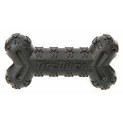 Mammoth Pet Products Mammoth TireBiterII Bone with Treat Station - Natural Rubber Dog Toys for Extreme Chewers - Dog Toys for Extra Long Interactive