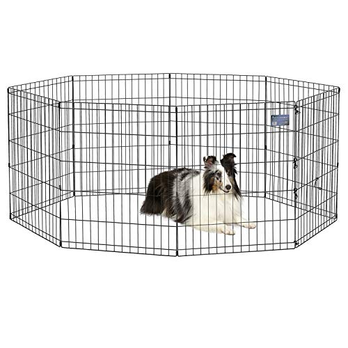 MidWest Homes for Pe MidWest Foldable Metal Dog Exercise Pen / Pet Playpen, 24"W x 30"H, 1-Year Manufacturers Warranty