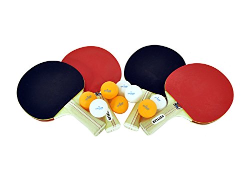 Kettler&#174; Kettler Advantage Indoor Table Tennis Bundle: 4 Player Set (4 Rackets/Paddles and 8 Balls)