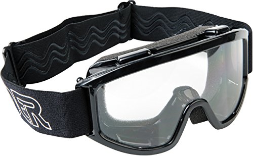 Raider 26-010 Black Frame/Clear Single Lens Impact-Resistant Youth MX Off-Road Goggles