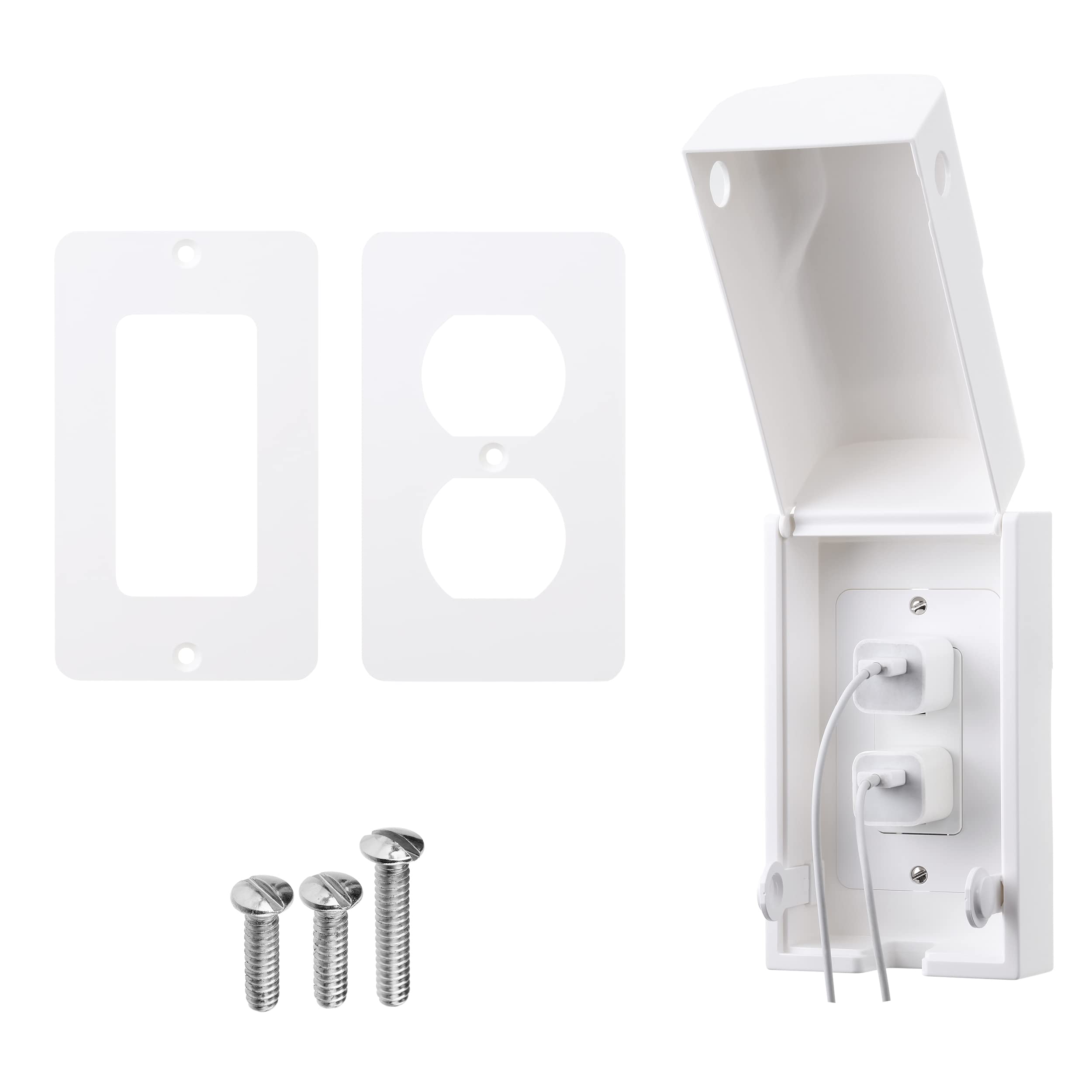 Bates Choice Bates - Baby Safety Outlet cover Box, Outlet covers Baby Proofing, Plug covers for Electrical Outlets, Baby Proof Outlet covers,