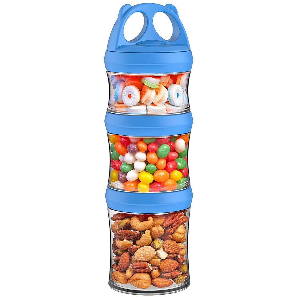 BeneLabel Snack Jars 3-Piece Twist Lock Stackable containers